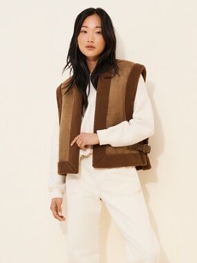 Vegan Brown Suede Vest